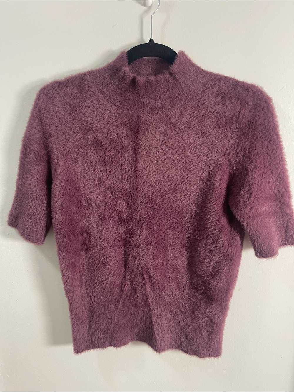 Bailey 44 Purple Fuzzy Mock Neck Sweater S
